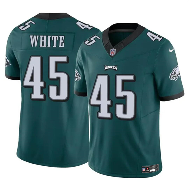 Youth Philadelphia Eagles #45 Devin White Green 2023 F.U.S.E Vapor Untouchable Limited Stitched Football Jersey